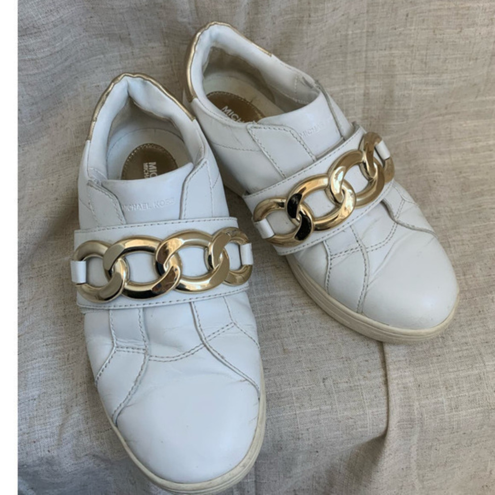 MICHAEL KORS Women's Kenna Embellished Sneakers‎ In Optic White Leather